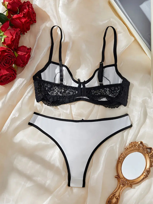 Lingerie Set White Black