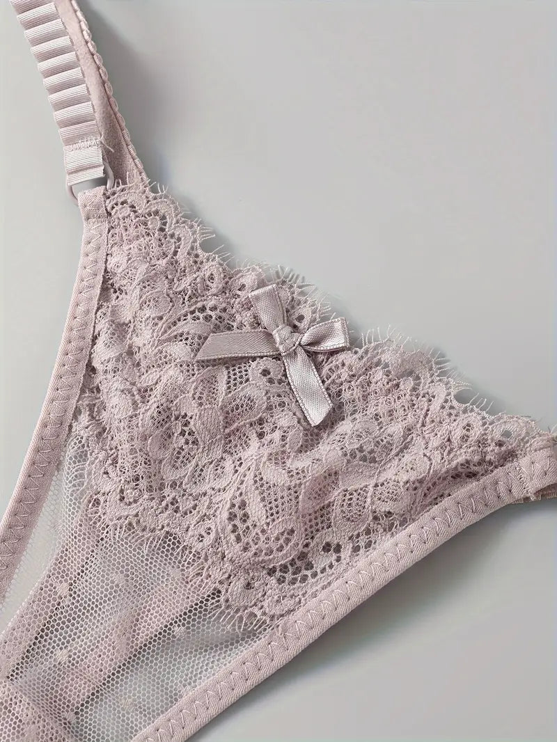 10-pcs Pack  Lace Comfortable Soft Thong String Panties Multicolor