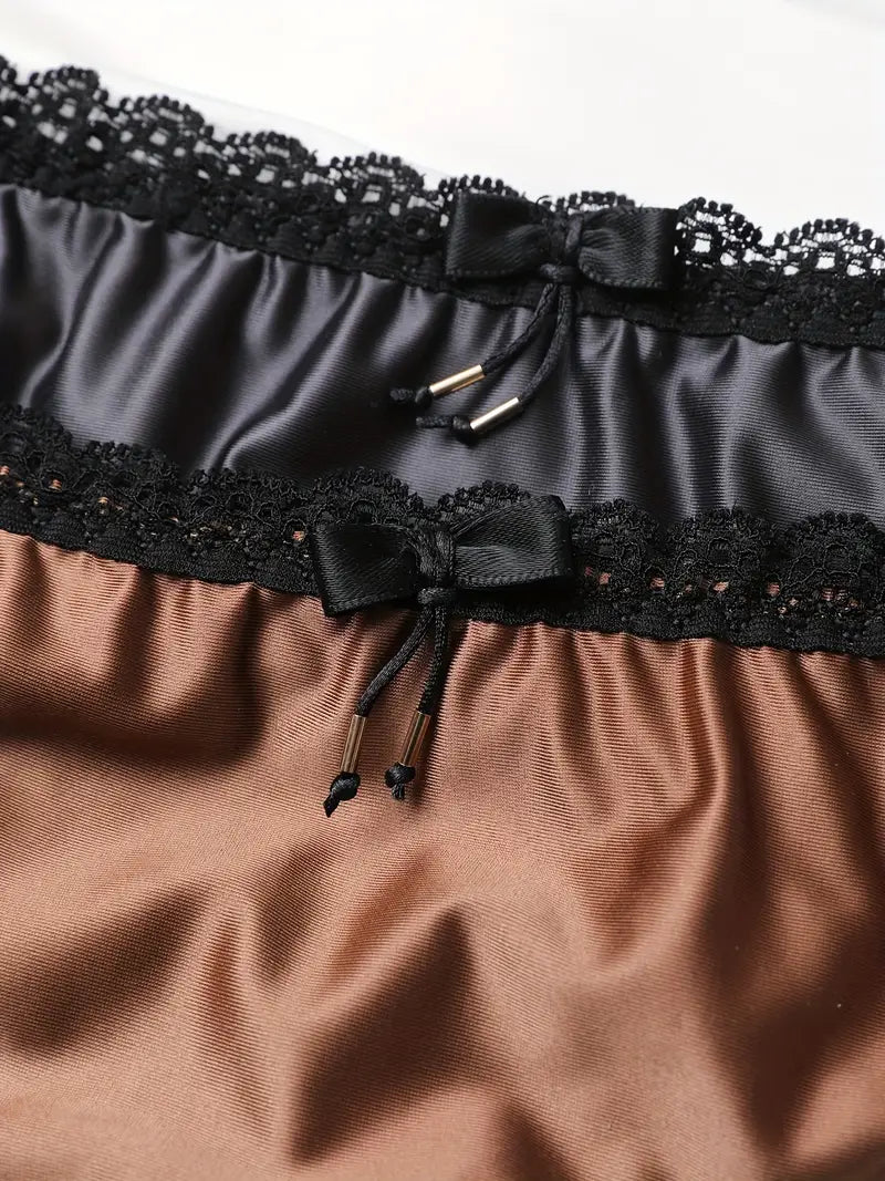 5-pcs Pack Comfort Elegant Color Ruffle Trim Thongs