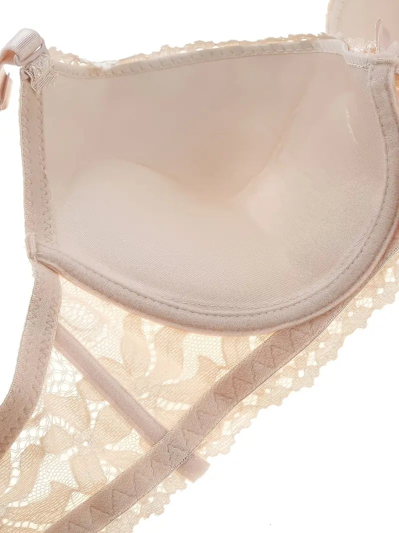 Push Up Sexy Lingerie Apricot Lace Sets