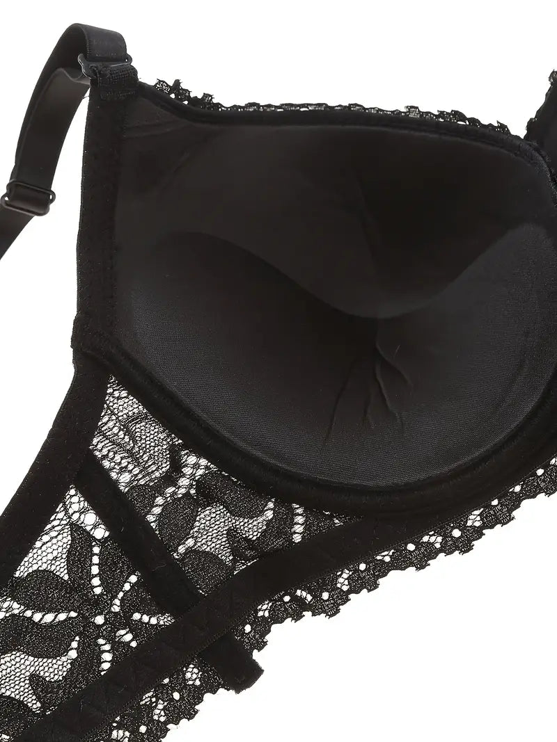 Push Up Sexy Lingerie Black Lace Sets