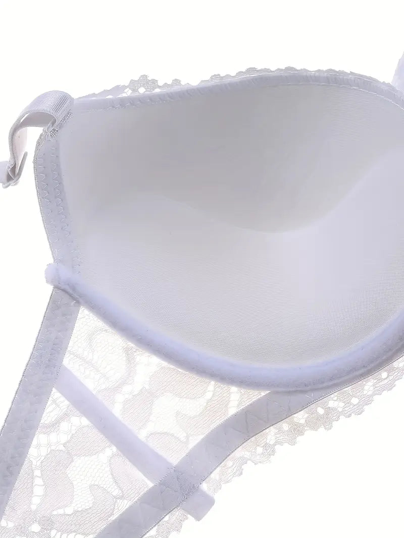 Push Up Sexy Lingerie White Lace Sets