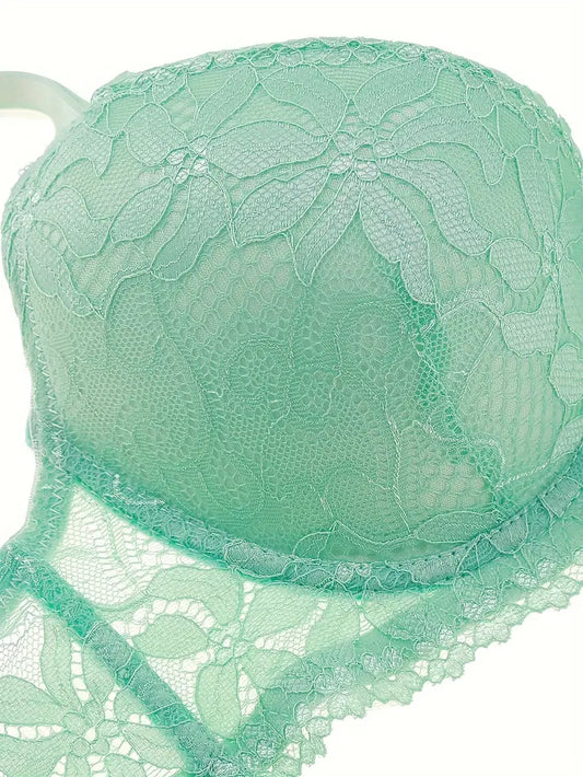 Push Up Sexy Lingerie Mint Lace Sets