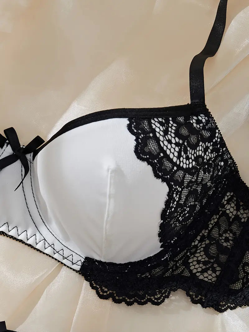 Lingerie Set White Black