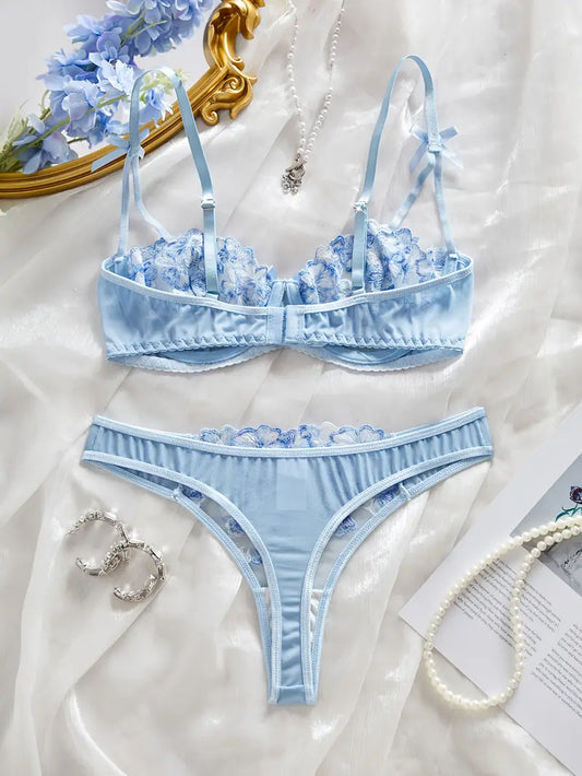Sexy Lingerie Sets Blue