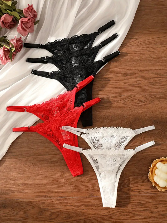 7-pcs Pack  Soft Comfortable Breathable Panties Strings Red White and Black