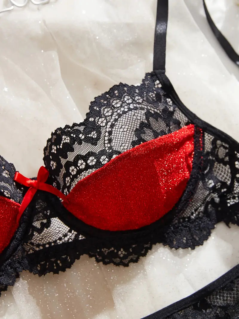 Sexy Lingerie Black & Red Sets