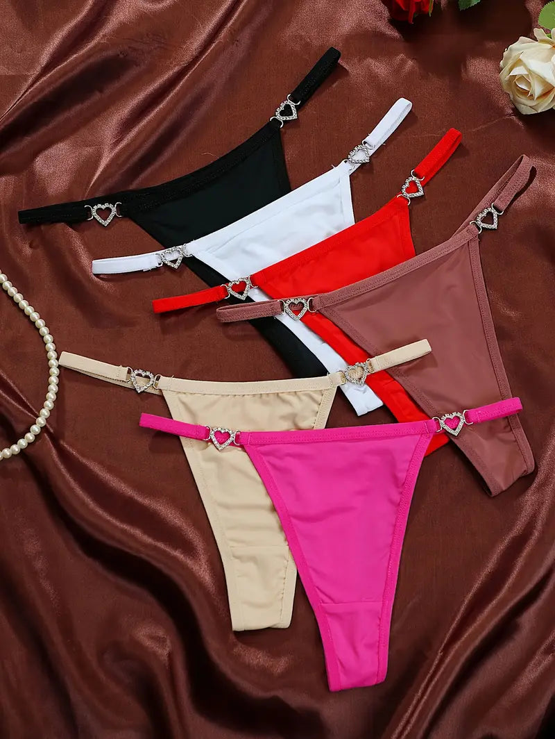 6-pcs Pack Comfortable  Breathable Comfort Solid Colors  (White, Black, Red, Beige, Pink, Brown)