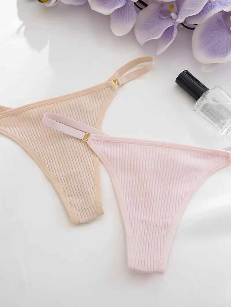 18-pcs Pack  Soft Comfort Everyday Breathable Low-Rise Thong Underwear Multicolor